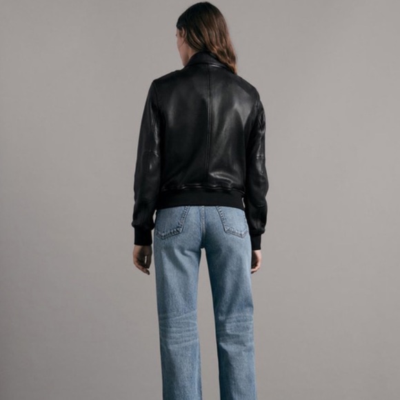 NWT $1200 Rag & Bone ICONS ‘Andrea’ black Leather Jacket - Picture 5 of 15